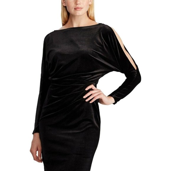 Ralph Lauren Black Velvet Dress 6P NWT - Picture 2 of 5